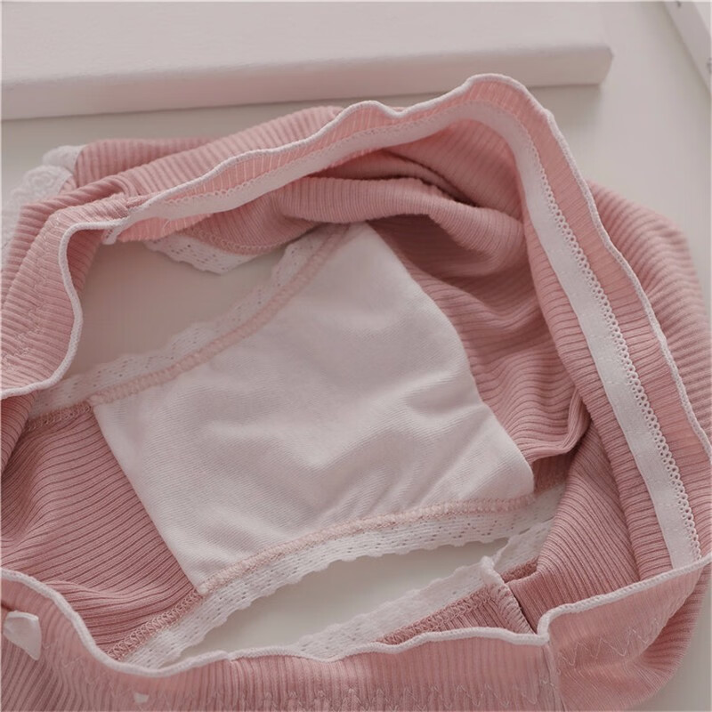 裆部代尔女中裤衩三角初中生纯棉小花内裤女士