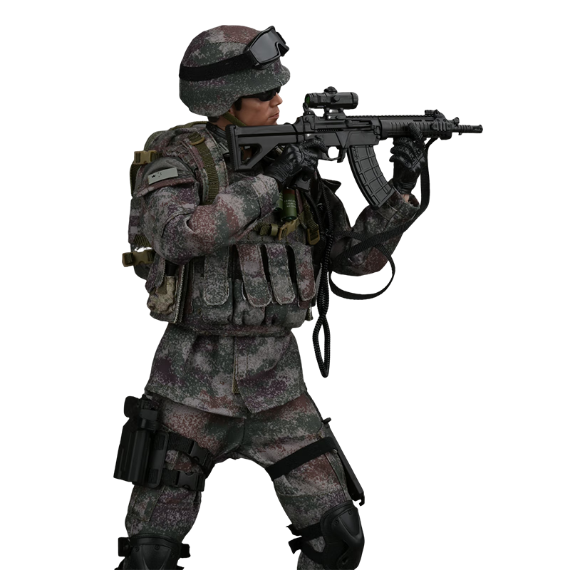 JEU舊義1/6兵人手辦模型PLA東方突擊戰(zhàn)士荒漠陸軍特種兵可動(dòng)人偶擺件 【超值】荒林鐵壁