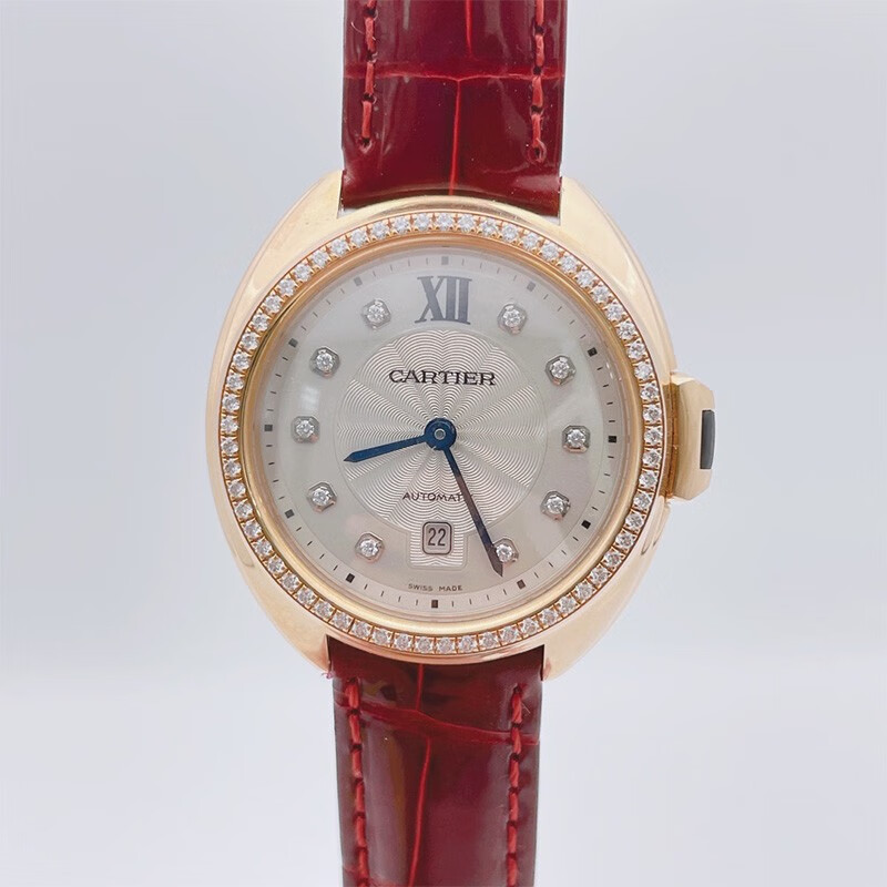 【二手95新】卡地亚女表钥匙系列自动机械原镶钻31mm日历wjcl0038瑞士