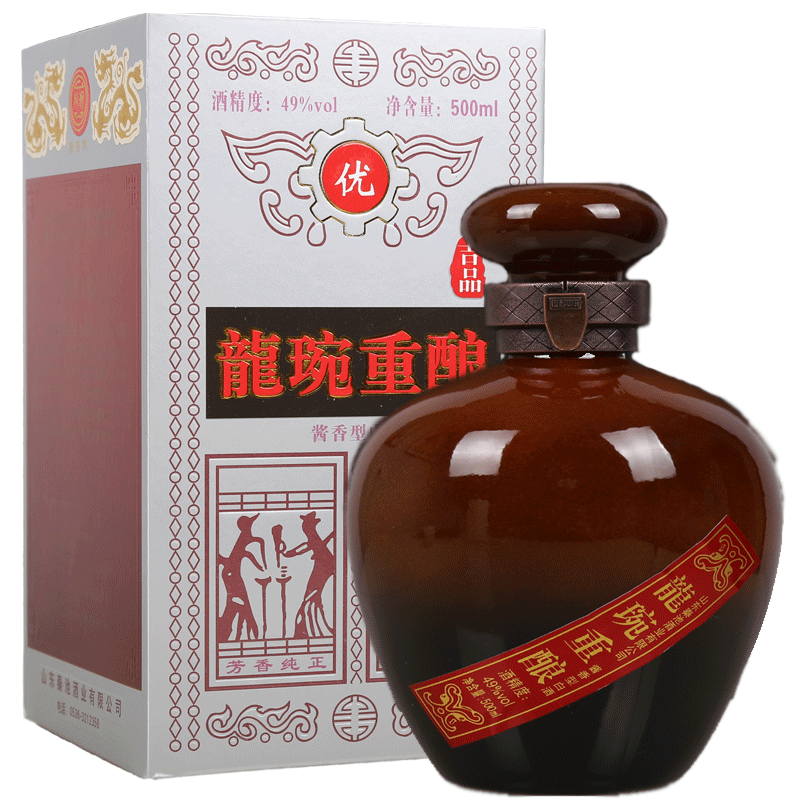 秦池秦池49度500ml*1瓶龙琬重酿吉品酱香型高度白酒单瓶节日礼品 49度