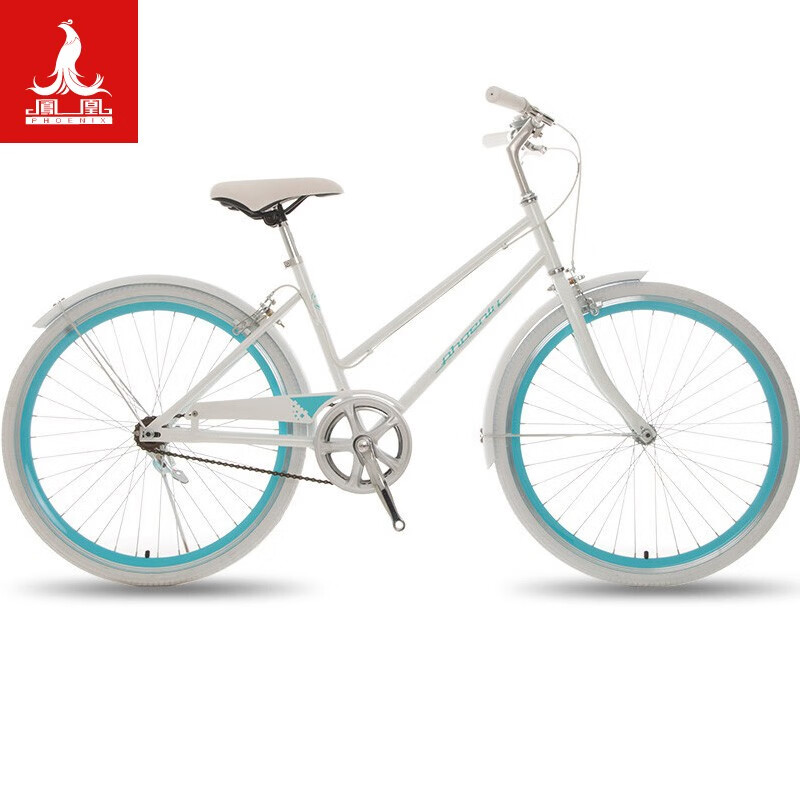 单速脚踏车代步通勤单车 【小清新】珍珠白 24寸适合身高150-175cm 单