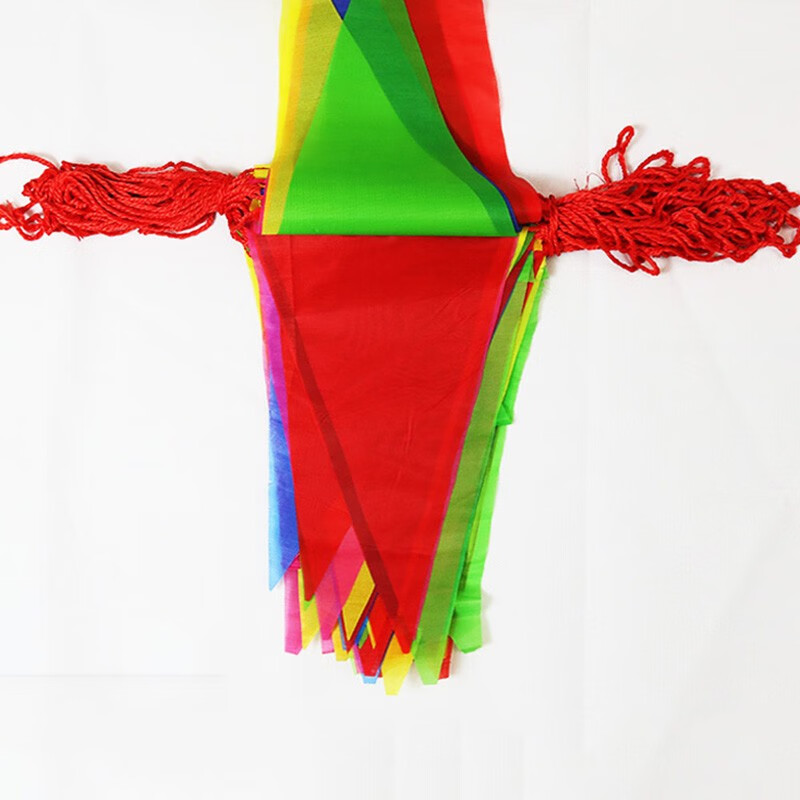 映容 彩旗装饰 三角串旗户外小红旗五彩拉旗结婚院子吊旗幼儿园彩带
