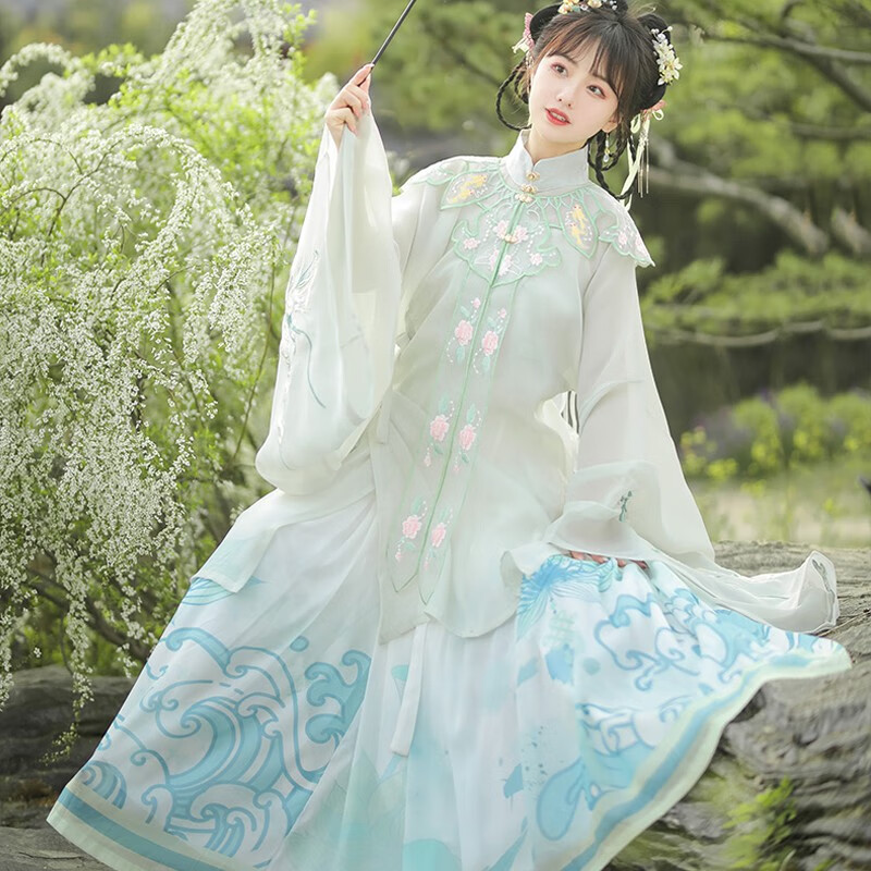 创京懿选明朝服装古装中风明代明制明朝古筝演出服春秋季初中学生演奏