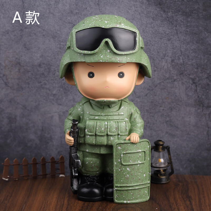uoso铁血军魂人偶模型存钱罐退伍士兵收藏纪念品桌面摆件男生日礼物