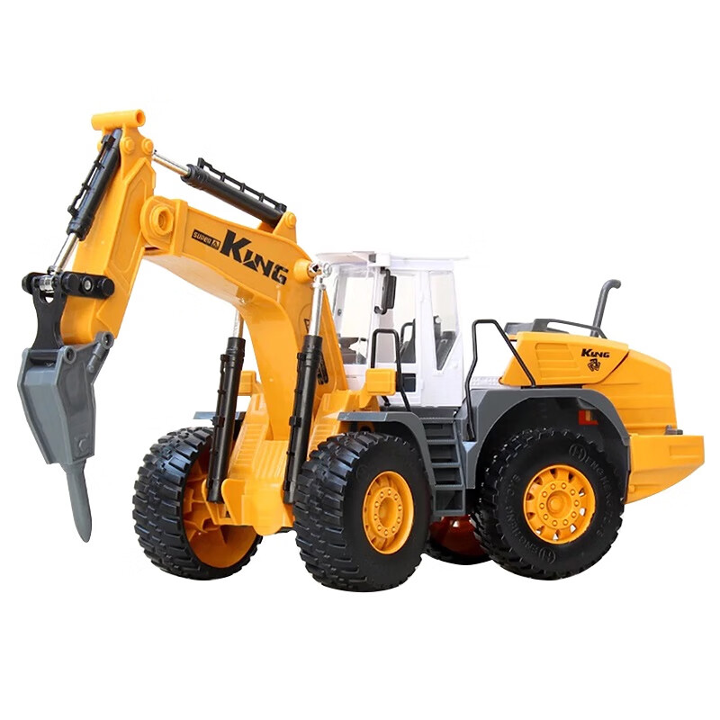 儿童玩具挖掘机钻地工程车钻地机玩具大号钻土机惯性模型神孩子 升级