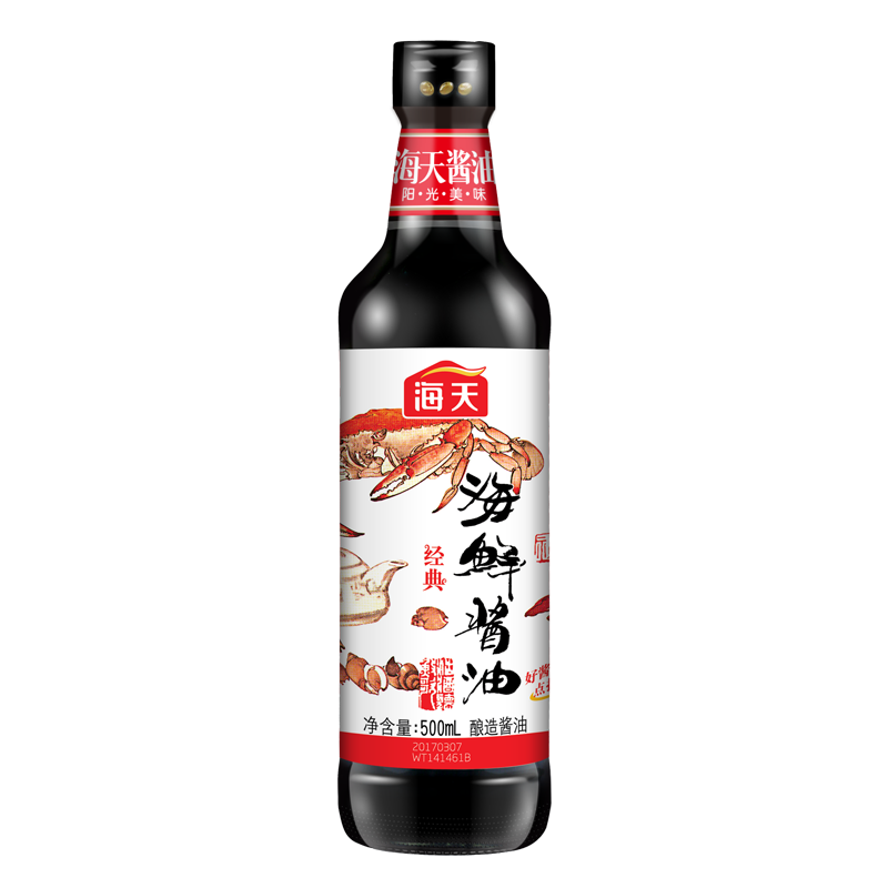 海天 海鲜生抽酱油500ml 【一级酱油】经典系列 调味品 海鲜提鲜炒菜