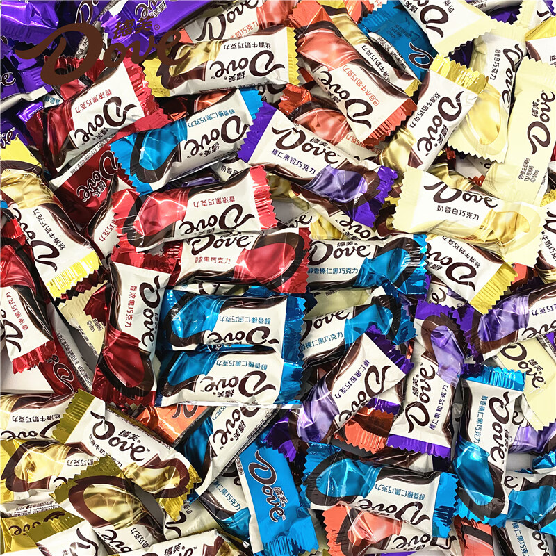 德芙巧克力小巧粒丝滑牛奶白香浓黑结婚婚礼庆喜糖果零食小吃混合散装 德芙6g多口味混合250g约39粒