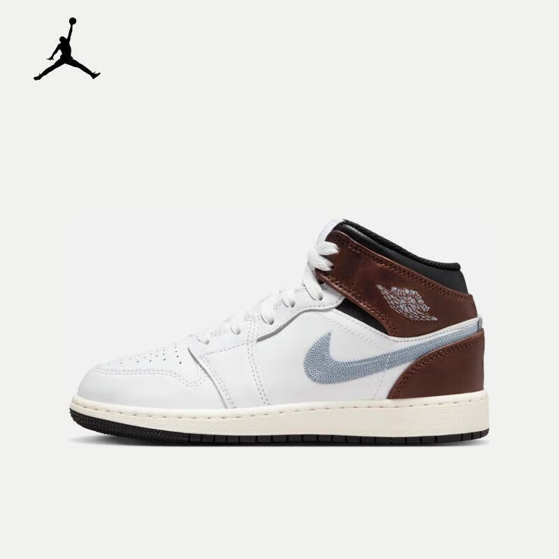 nike耐克air jordan 1 mid se (gs)大童休闲鞋 fq8162-142 35.5码