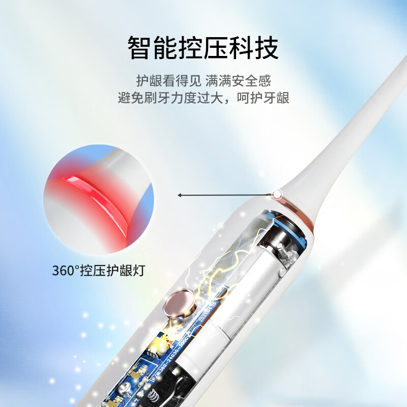 博皓（prooral）电动牙刷成人声波牙刷软毛不伤牙5档洁牙模式 牙刷+冲牙器套装 节日送礼男女朋友情侣电动牙刷 T33 f27粉+t33白