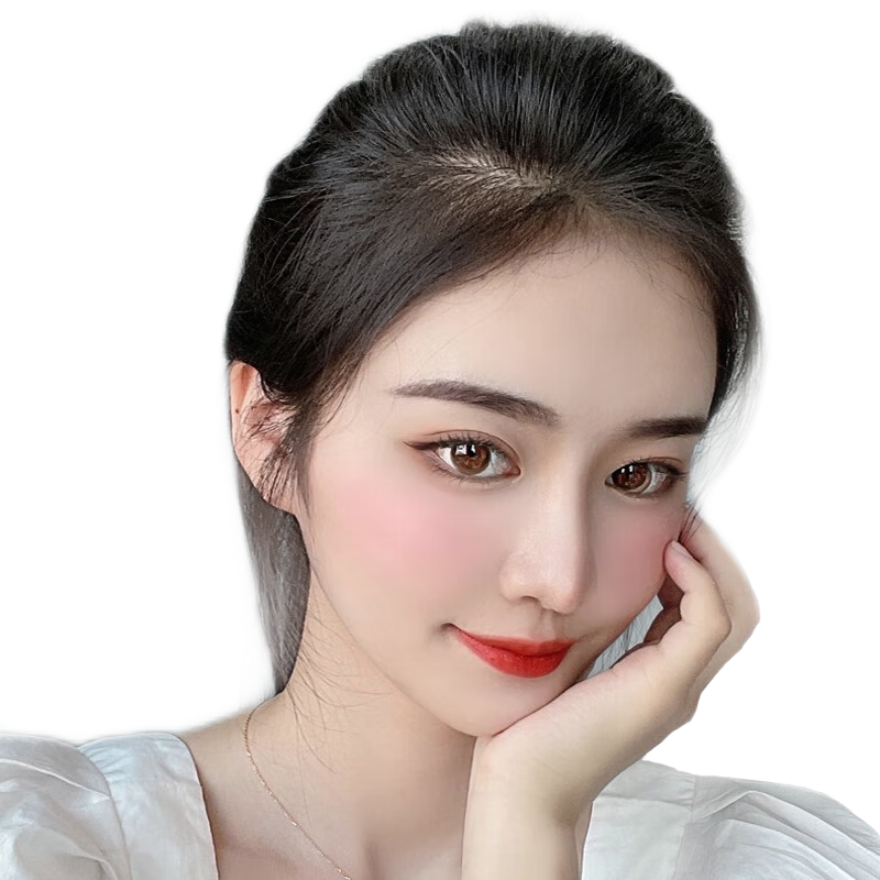 天空樹假發(fā)片女真發(fā)墊發(fā)根頭頂蓬松高顱頂墊發(fā)片兩側補發(fā)貼片小面積假發(fā) 自帶弧度【25cm】1片裝—自然色