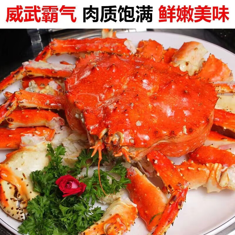 帝王蟹海鲜鲜活冰鲜3到10斤1只特大螃蟹水产皇帝蟹帝皇蟹 3斤左右【活冻品质 新鲜足称】