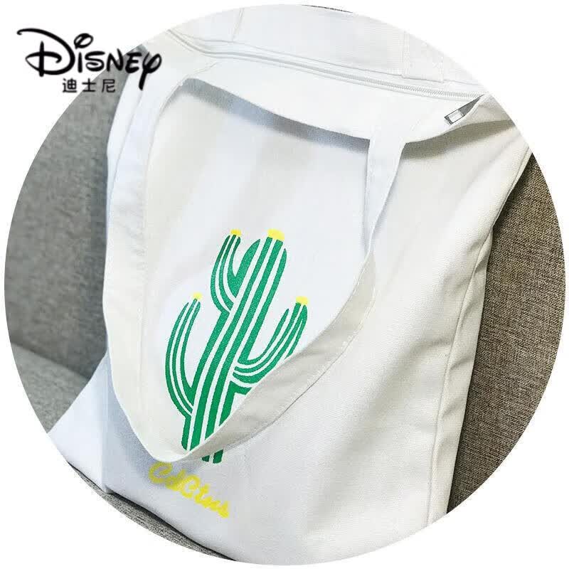 迪士尼（Disney）小清新休闲手提袋仙人掌图案ins素雅简约百搭日系单肩帆布包 米白色属于什么档次？