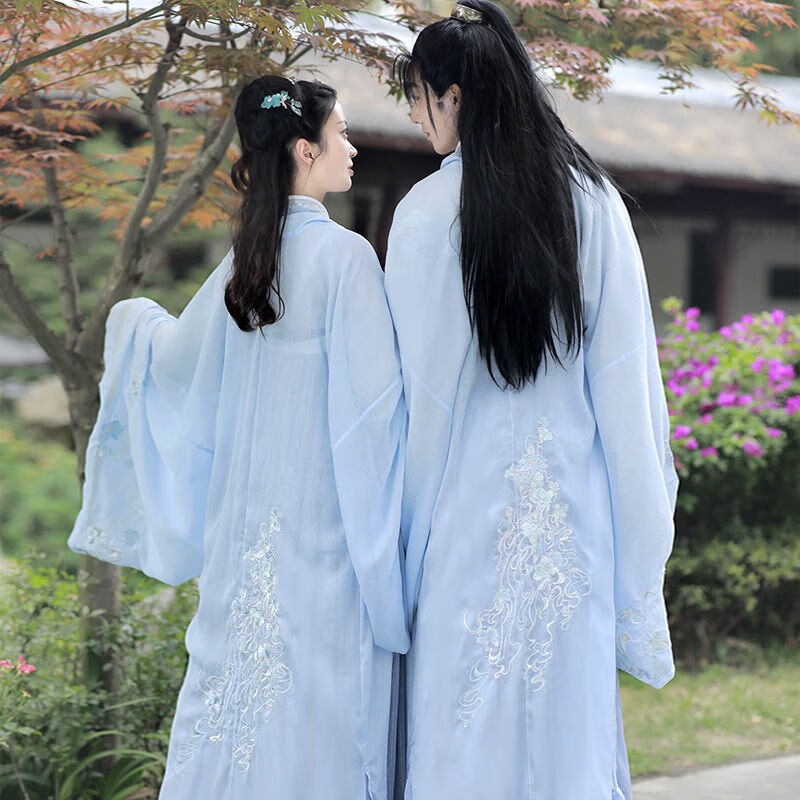 汉服男原创齐胸齐腰襦裙魏晋制交领情侣女cp款2020夏季中国风超仙古装