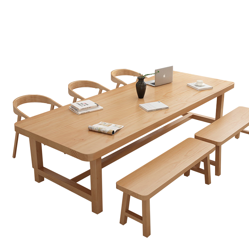 TANGJI 唐辑 实木书桌会议桌客厅书桌大板桌