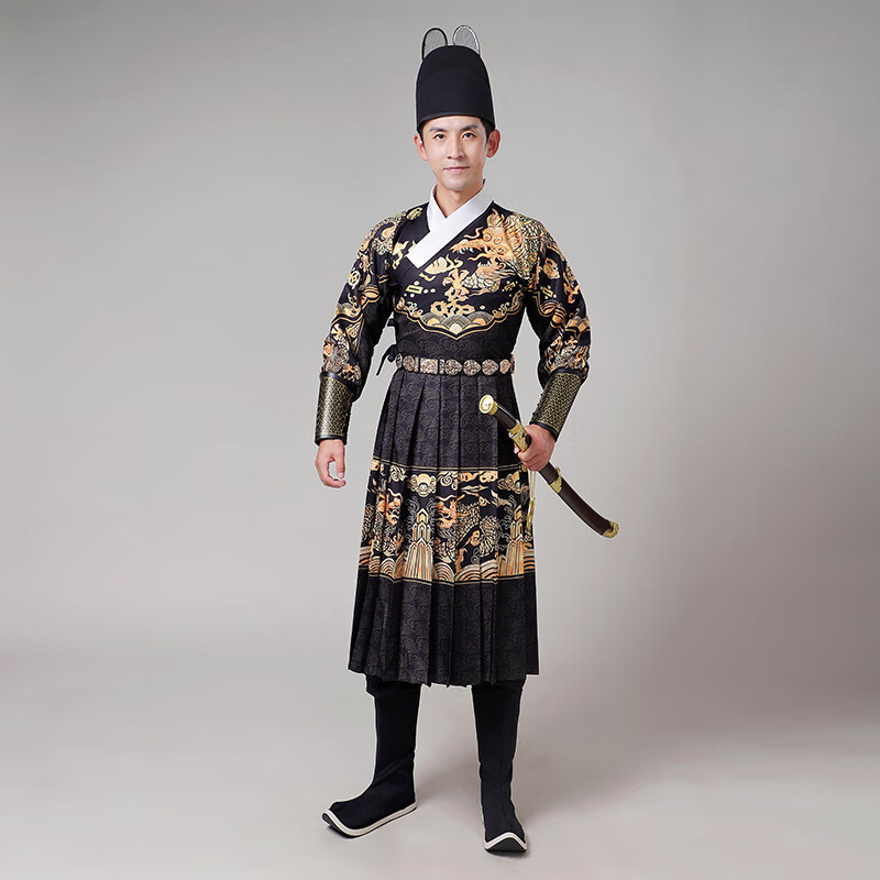 红色鸿龙锦衣卫衣服单件_制作 160_身高