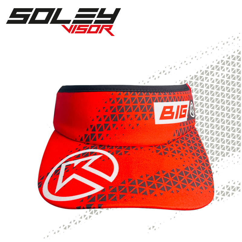 BIGK 大K SOLEY VISOR 轻量级空顶帽 户外 路跑 马拉松 吸湿排汗 红色【男女同款】 均码