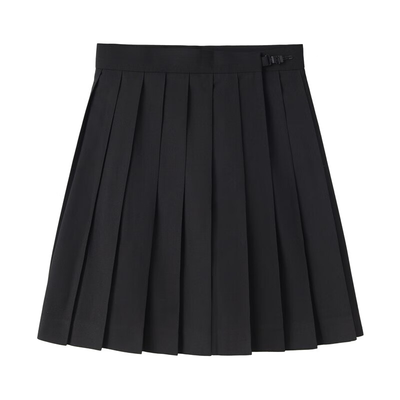 短裙夏黑a字狗短39cm基础纯色制服jk裙 黑色39cm百褶裙无盒子【抗皱西