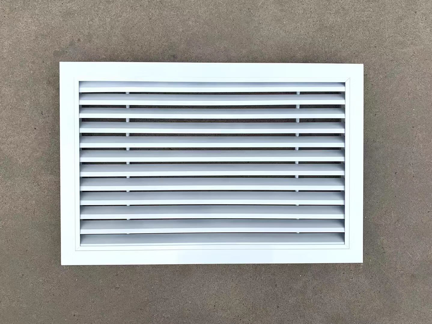 窗中央空调风口通风口暖气罩防雨百叶进回风口 固定式开孔尺寸400*400