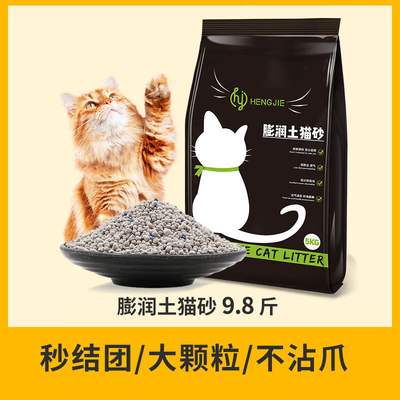 猫咪用品猫砂膨润土结团除臭低尘大颗粒 【5kg】10斤猫砂