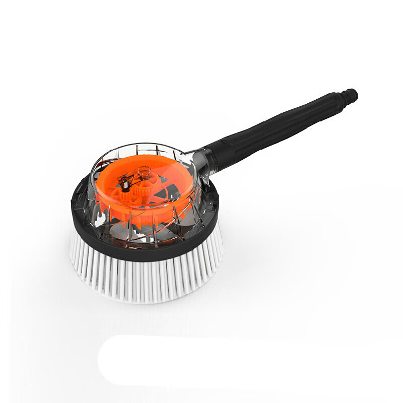 高压洗车机水枪配件洗车刷子 旋转圆毛刷长毛直刷轮毂刷 亿力通水旋转
