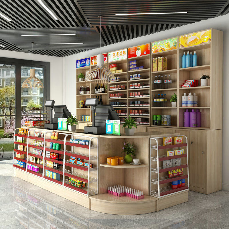 可狄烟柜烟酒柜组合转角小型饭店水果店便利店超市收银台柜台桌子 1.
