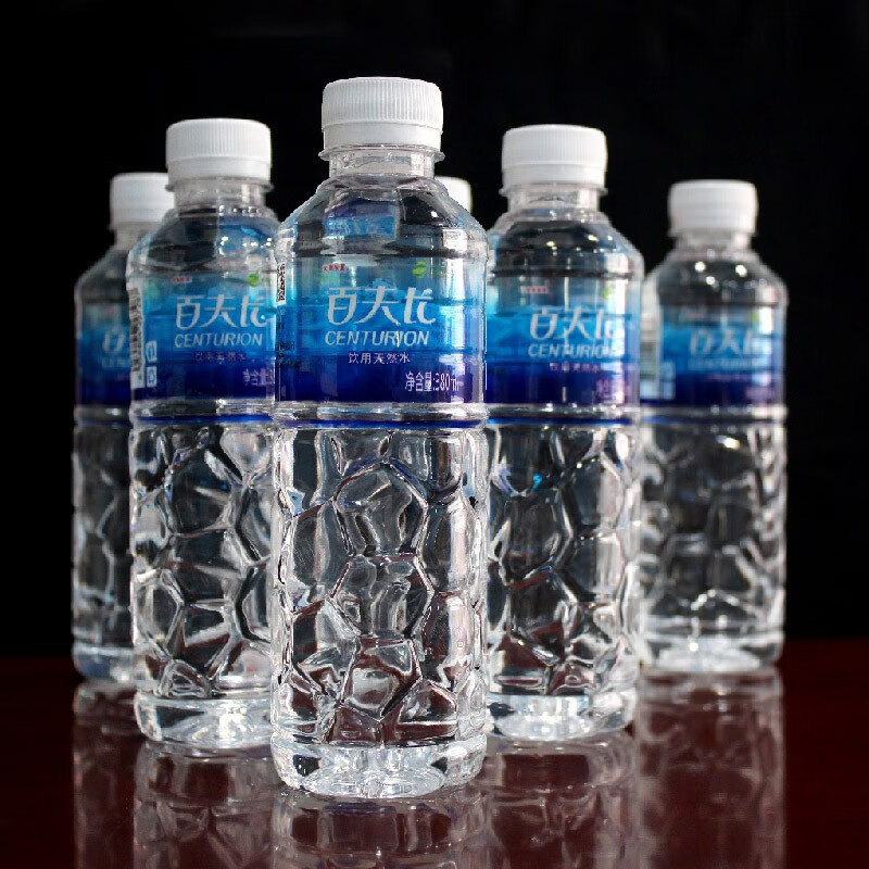 百夫长饮用天然水380ML*24瓶整箱弱碱性，多样微量元素