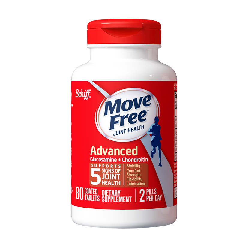 Move Free益节氨糖红瓶80粒 软骨素 美国进口维骨力 骨维力成人中老年人保护关节（经典尝鲜装）