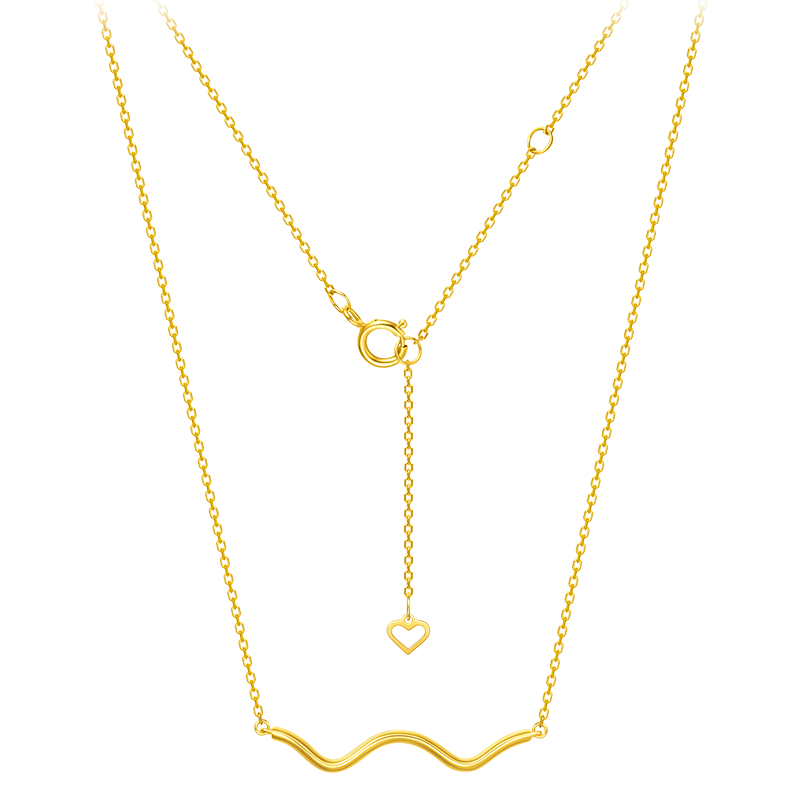 周大福SOINLOVE極簡(jiǎn)系列18K彩金極簡(jiǎn)ins風(fēng)項(xiàng)鏈女 VE154 40cm