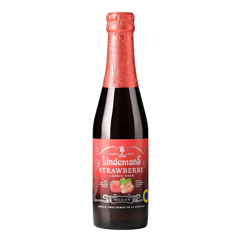 林德曼(lindemans)草莓啤酒 组合装 250ml*6瓶 精酿果啤 比利时进口