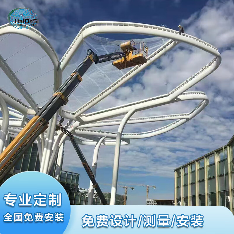 海德斯膜结构etfe透明膜单层双层气枕式体育馆屋面设计商业街高透光膜