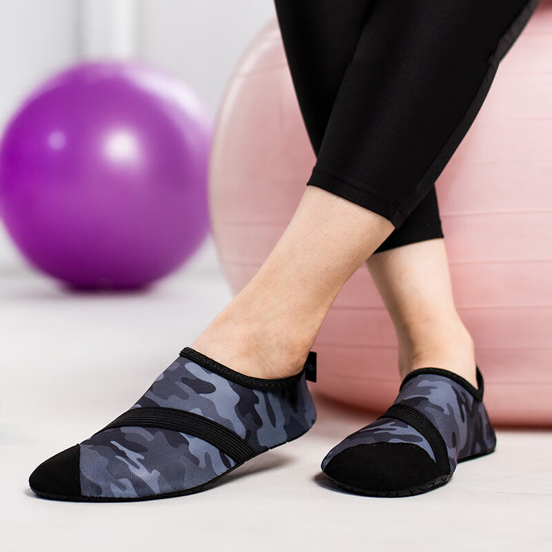 fitkicks室内运动健身鞋懒人居家瑜伽鞋户外沙滩休闲女鞋 幻影灰l
