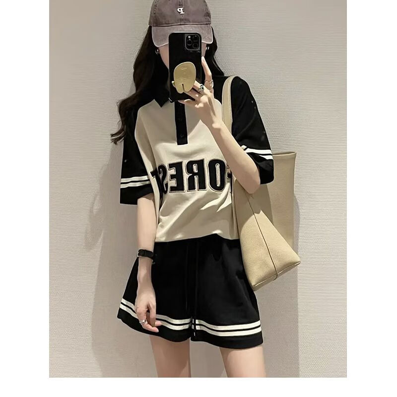 pwtnk初高中女生衣服夏天潮流穿搭运动套装女夏季学生韩版宽松显瘦