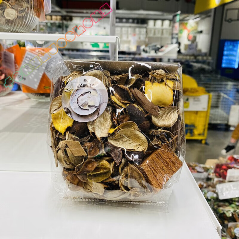 山头林村车载香包IKEA多夫塔干花装饰混合香味植物香草干花电子香薰 新款洋黎淡米色香草105.027.65 干花包怎么样,好用不?