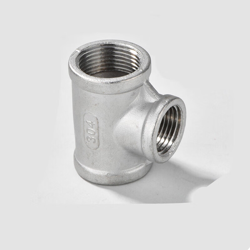 德骊嘉201不锈钢变径异径三通精铸同心丝扣配件 dn15阀门4分6分 dn15*