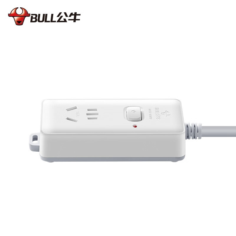 公牛（BULL）大功率16A插座/插线板/插排/排插/接线板/拖线板 1位总控全长1.8米空调插座 送10A头 GN-104D