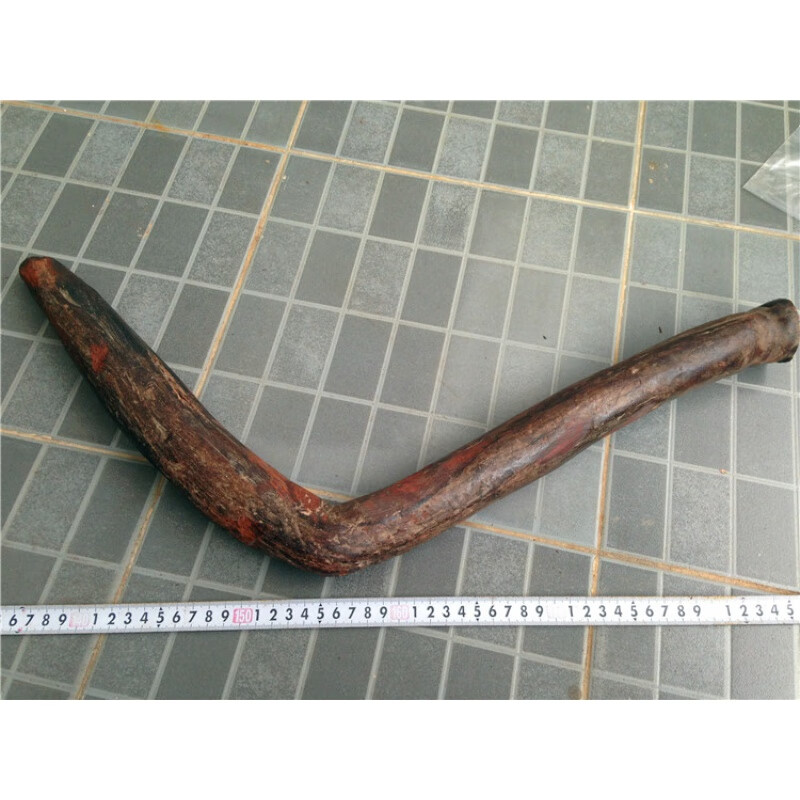 古珍 海南原料  紫油梨老物件 牛弯弯 收藏级实心料 珠子料 摆件送