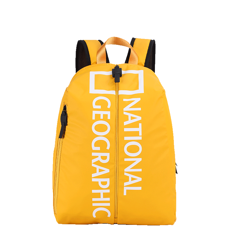 地理National Geographic大容量学生书包女运动包15.6英寸电脑旅行背包男多功能双肩包潮包  黄色