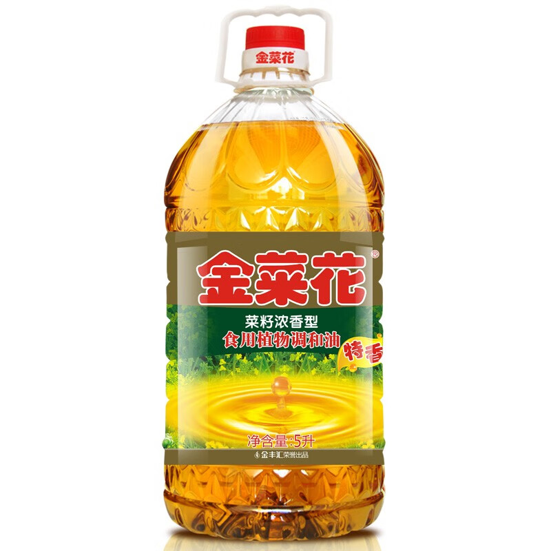 金菜花 菜籽浓香食用植物调和油特香5l 家庭桶装 炒菜菜香味十足