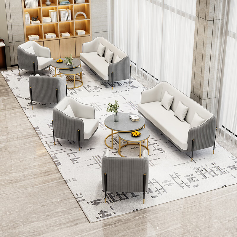 简性(jiansing) 奢休闲沙发椅酒店会所售楼处美容院座接待会客洽谈区