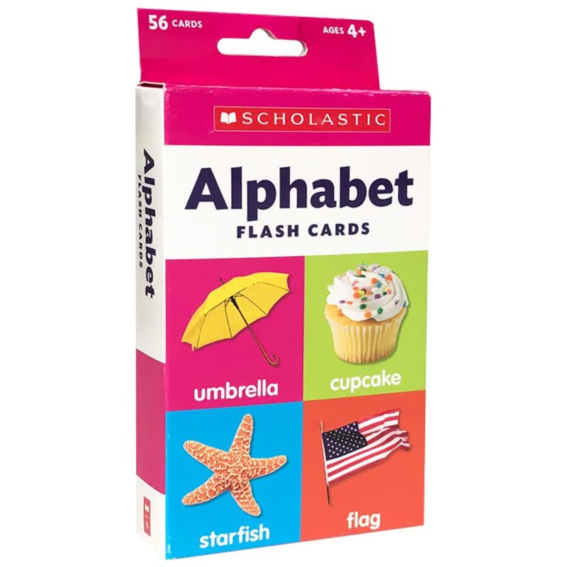 英文原版 Scholastic Flash Cards Alphabet 儿童早教自然拼读 字卡卡片闪卡 字卡卡片闪卡