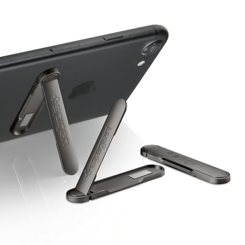 SPIGEN 手机配件铝合金支架手机支架创意小配件通用于iPhone三星华为小米一加苹果手机 U100支架 黑色