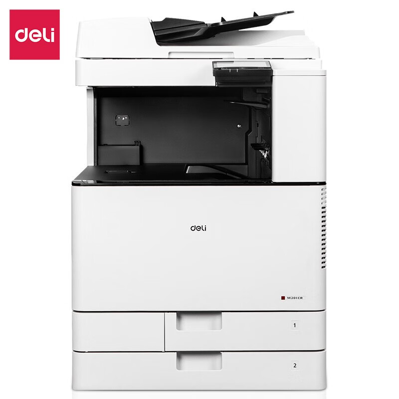 得力(deli)A3彩色激光wifi大型办公一体机打印机 双层纸盒+自动双面输稿器M201CR工作台套装