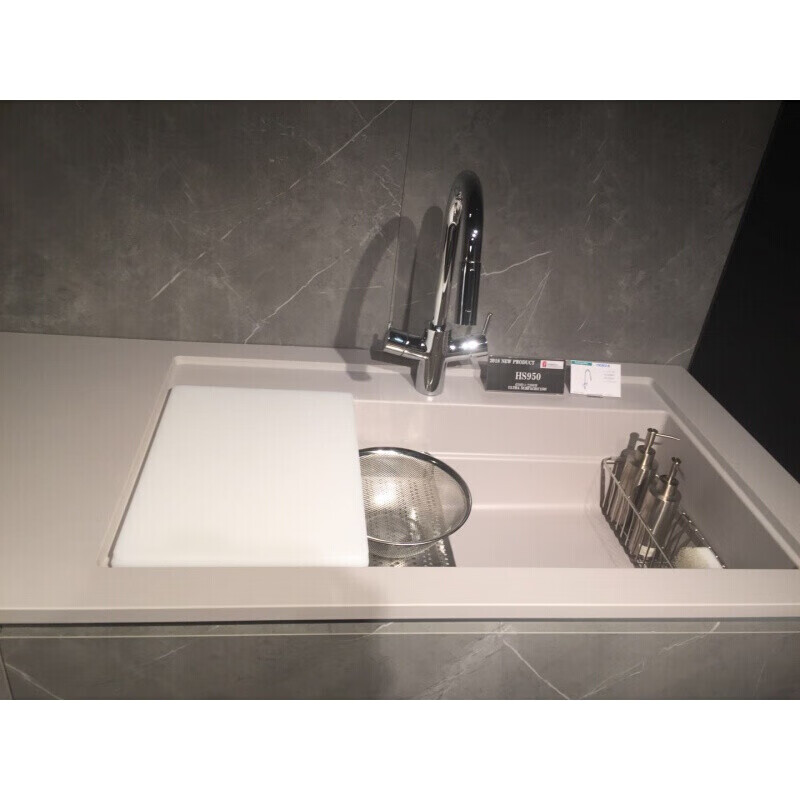 日本进口吉本水槽hs700台上台下盆人造大石彩色3d水槽含配件定制定制