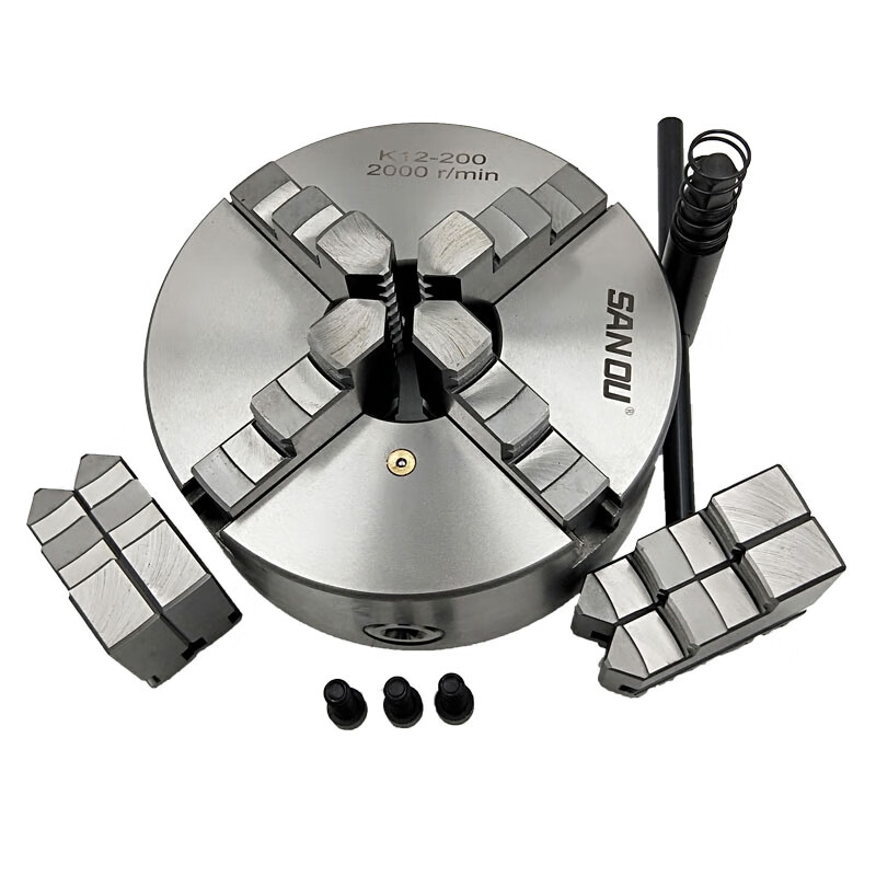 三鸥四爪联动四爪自定心卡盘k12手动联动125 160 200 250 k12 320 k12