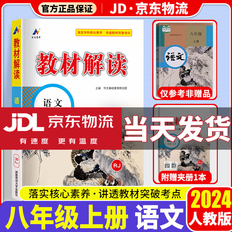 【科目自选】2024新版教材解读八年级上人教版初中教材全解八上初二教辅复习辅导工具书 【八年级上册】语文 人教版