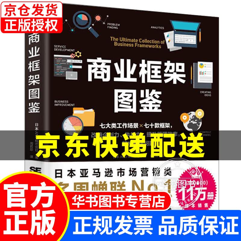 商业框架图鉴 解决问题的商业框架图鉴 七大类工作场景 70款框架改善企画提案 市场营销类书籍企业管理 商业框架图鉴