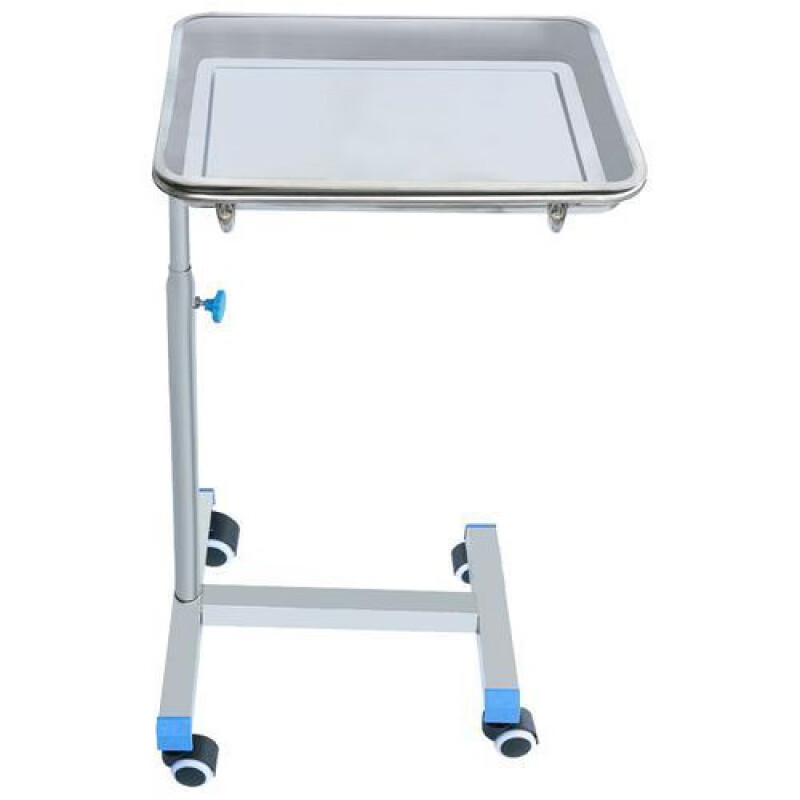 盘托架医用不锈钢单杆双杆可移动升降医疗手术置物换药架 单杆托盘架