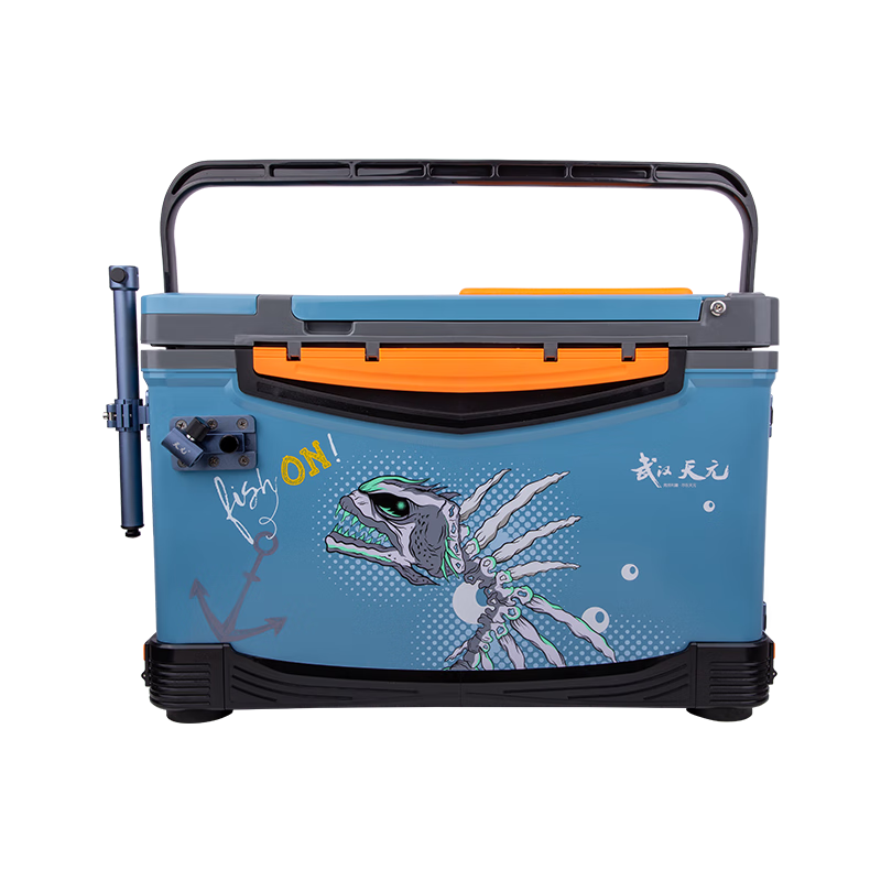 天元邓刚同款钓箱3500钓鱼箱免安装隐藏靠背加厚箱体保温大容量 35L 免安装版天元钓箱（左手版）