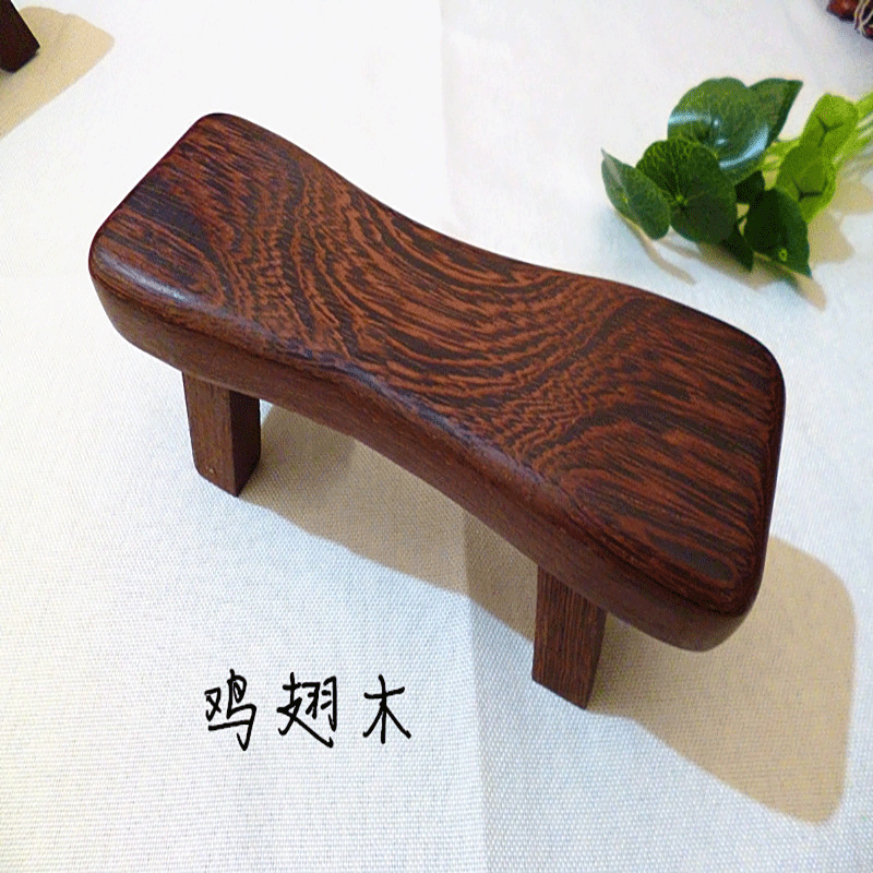 创京懿选鸡翅木头檀木枕头睡枕硬枕凉枕木板凳 鸡翅木睡枕