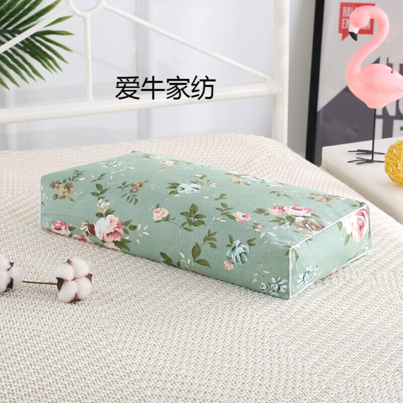 风海有夏稻壳枕头整头单人学生宿舍床简约稻壳硬枕头芯带套家用方枕头